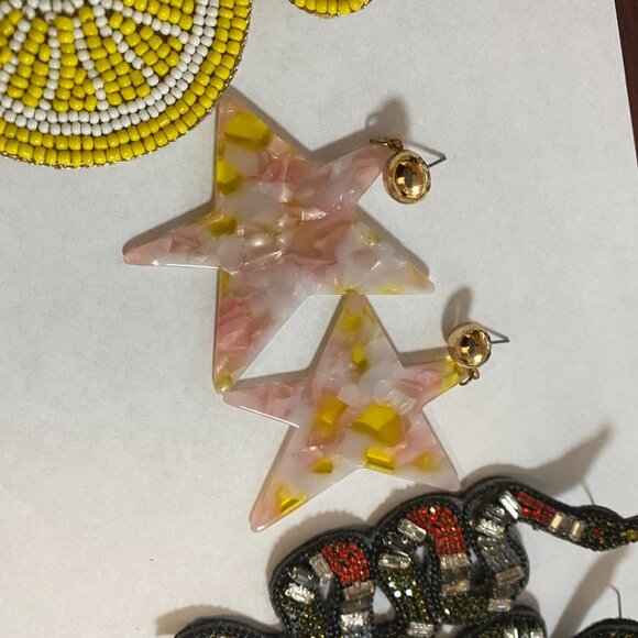 Lot of 4 beaded handmade beaded BOHO earrings - Picture 3 of 5